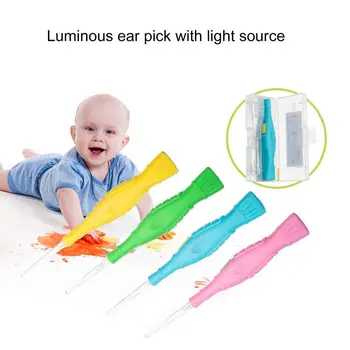 1 комплект Средств для удаления ушной серы с подсветкой, мультяшный дизайн, средство для удаления ушной серы, профессиональный набор инструментов для чистки для ребенка