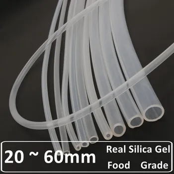 1 метр пищевой силиконовой трубки 20 ~ 50 мм Прозрачный Силиконовый Шланг Гибкий Резиновый Шланг Термостойкая труба для питьевой воды