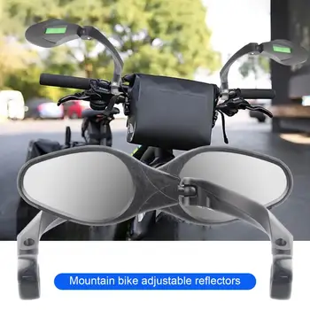 1 Пара велосипедных зеркал заднего вида, Регулируемые Сверхлегкие Велосипедные отражающие зеркала, Зеркало из ABS нержавеющей Стали, Велосипедные зеркала