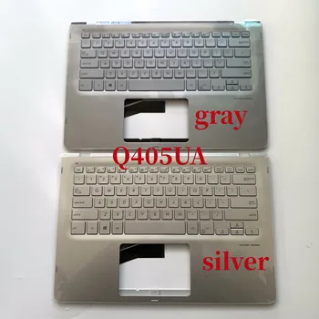 100% Новый американо-английский для ноутбука ASUS Q405UA клавиатура для рук в сборе серая с подсветкой 90NB0G62-R30US0