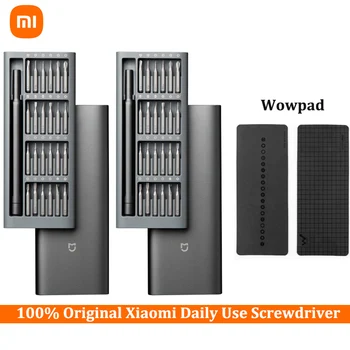 100% Оригинальная отвертка Xiaomi для ежедневного использования, руководство по эксплуатации, 24 прецизионных магнитных бита, алюминиевая коробка, набор отверток 