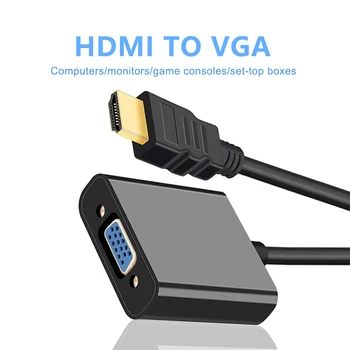 1080P HDMI-совместимый Адаптер-конвертер VGA Кабель HD 1080P HDMI-VGA для Xbox PC Ноутбук TV Box для Проектора Displayer HD TV