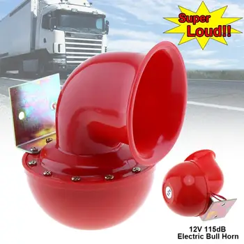 12 В 115 дБ Красный универсальный прочный электрический воздушный рожок Raging Bull для автомобиля / грузовика / мотоцикла