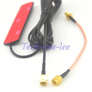 2 шт./лот, штекер антенны 3dbi GSM SMA, кабель длиной 9,84 фута + кабель SMA 5,9 