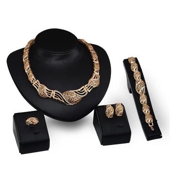 2022 Новый женский ювелирный набор KC золотого цвета, Элегантное ожерелье, серьги из прозрачного циркония, модный браслет, свадебные украшения