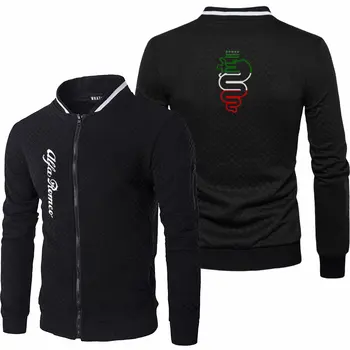 2023 Новая мужская куртка Alfa Romeo, весна-осень, модная спортивная одежда с длинными рукавами, повседневные мужские толстовки с капюшоном на молнии