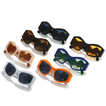 2023 Новые Изогнутые Ножки Солнцезащитные Очки Cat Eye Женские Трендовые Солнцезащитные Очки В стиле Панк Винтажных Оттенков UV400 Eyewear