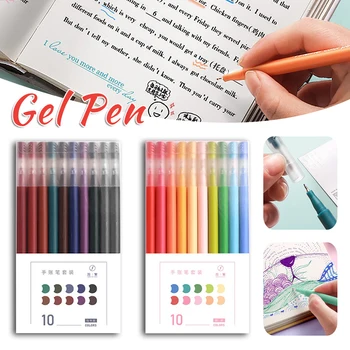 2023 Новых 10-цветных гелевых ручек Morandi, студенческих забавных шариковых ручек для рисования Граффити, цветных студенческих фломастеров