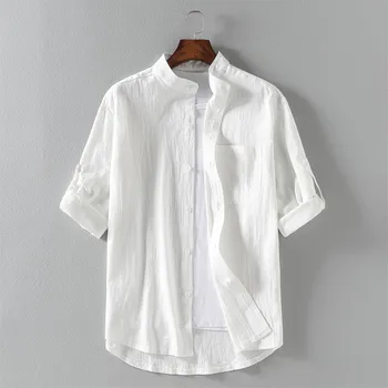 2023 Рубашки мужские Летние из 100% хлопка с коротким рукавом, повседневная тонкая рубашка Luau, Модные топы, Праздничные Свободные рубашки, мужская одежда