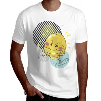 2023 Хлопковая летняя футболка для мужчин You're My Main Squeeze Lemon Juice Hug, модный топ с коротким рукавом, микроэластичный повседневный тренд