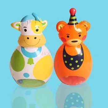 2шт пластиковых ПВХ надувных игрушечных животных, неваляшек, телят и медведей для детей