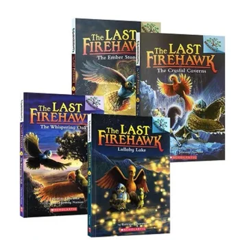 4 Книги The Last Firehawk Children's English story book помогают ребенку стать читателем, обучающий подарок для детей раннего возраста