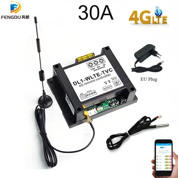 4G 30A GSM Датчик Температуры Контроллер с SIM-картой SMS Call APP Дистанционное Управление Датчик Температуры Smart Switch Сигнализация Отключения Питания