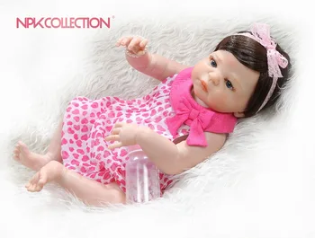 56 СМ кукла bebe reborn baby girl victoria силиконовая игрушка для ванны всего тела 100% ручная детализация мизинца 0-3месячного ребенка