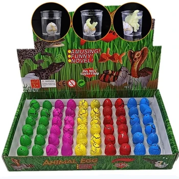 60шт Волшебные яйца динозавров, вылупляющиеся в воде, выращивающие яйца динозавров, развивающие игрушки для разведения животных для детей, подарок для детей