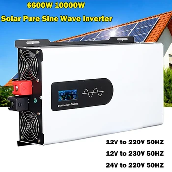 6600 Вт 10000 Вт Профессиональный Солнечный Чистый Синусоидальный Инвертор Постоянного Тока 12 В/24 В к Переменному 220 В 230 В 50 Гц Инвертор для Солнечной Системы RV Home