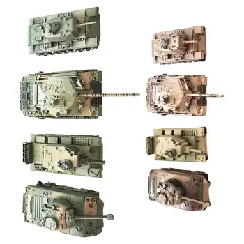 8шт 1/72 Моделирование модели танка DIY Набор головоломок для танка Модель автомобиля Игрушечная витрина 1/72 Игрушечная модель танка для детских подарков