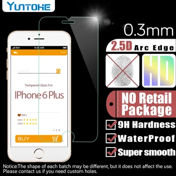 9H Закаленное Стекло HD Защитная Пленка для iPhone 12 11 pro XR Max XS X 6 7 8 Plus 5 4 0.33 мм 2.5D Защитная Пленка для Экрана 1000 шт./лот