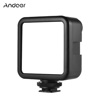 Andoer W49S Mini LED Video Light 5600K С Регулируемой яркостью 5 Вт Встроенный Аккумулятор для Прямой трансляции Видеоблогов
