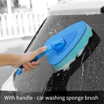 Atsafepro Губка для мытья автомобилей, щетка из вспененного хлопка, влагопоглощающая губка высокой плотности, блок инструментов для мойки автомобилей