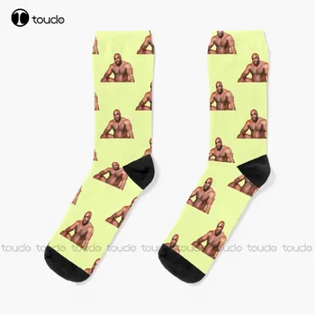 Barry Wood - Мужские носки-мемы Black Guy Pbs, носки для бега, персонализированные мужские носки для взрослых, подростков и молодежи с цифровой печатью 360 °.