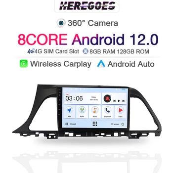 Carplay DSP Android 12,0 Автомобильный Мультимедийный Плеер Для Hyundai-Sonata 9 2015 2016 2017 2018 360 Камера 4G LTE Bluetooth Радио 2din