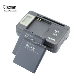 Ciszean 2x BL-5K Сменный Аккумулятор + Универсальное Зарядное Устройство для Nokia N85 N86 N87 8MP 701 X7 X7 00 C7 C7-00S Oro X7-00 2610S T7 BL5K