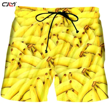 CJLM Мужские Летние шорты с 3D принтом Creative Fruit Banana Повседневные Мужские шорты оверсайз креативного дизайна 5XL