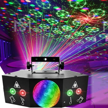 DJ Led Disco Party Сценический свет, Звуковое сценическое освещение, Огни ночного клуба, Лазерный проектор, украшение бара KTV, Профессиональная лампа