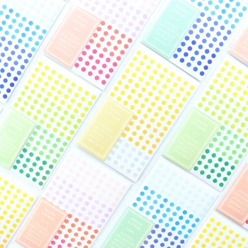 Domikee новый красочный дизайн в горошек, наклейки для украшения школьных тетрадей для дневника, наклейка для поделок candy kids, 6 листов