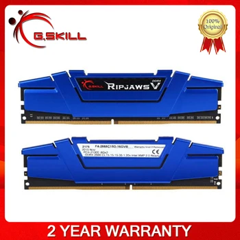 G.Skill Ripjaws V Series Blue DDR4 2400 МГц 8 ГБ 288-контактной SDRAM (PC4-19200) CL 17-17-17-39 1,20 В Двухканальная настольная модель памяти