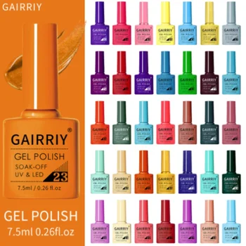 Gairriy Гель-лак для ногтей объемом 7,5 мл, оптовая продажа, гель-лак для ногтей с УФ-светодиодной подсветкой, лак для ногтей с блестками, стойкий гель