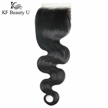 HD Прозрачная кружевная застежка 4X4 Объемная волна человеческих волос натурального цвета Бразильские волосы Remy для чернокожих женщин