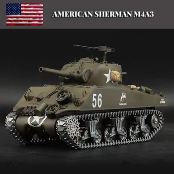 Henglong 3898-1 Metal US M4A3 Основной Боевой Танк RC Модель US Sherman 1: 16 Симулятор боя С Дистанционным Управлением Модель Танка Игрушки Автомобиль