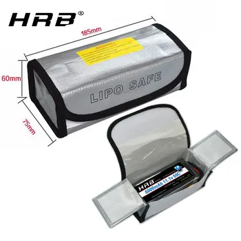 HRB 185x75x60 мм Огнестойкая сумка Rc LiPo Аккумулятор Портативная взрывозащищенная защитная сумка Safe Guard Charge Sack
