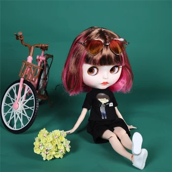 ICY DBS Blyth Doll 1/6 bjd, розовые и каштановые волосы, совместное тело 30 см, подарок для девочек, аниме-обнаженная кукла