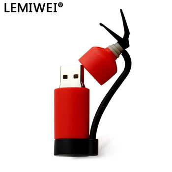 Lemiwei USB 2.0 64GB 32GB 16GB 8GB 4GB U Дисковод Memory Stick Ручка-Накопитель Огнетушитель USB-Накопитель Пожарный Мини-Подарок
