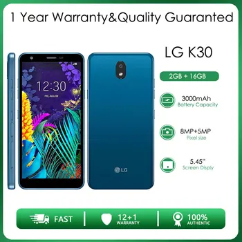 LG K30 (2019) Отремонтированный Разблокированный телефон с 16 ГБ 2 ГБ оперативной памяти, камерой заднего вида 8 МП 5,45 