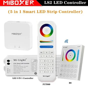 Miboxer 2.4G беспроводной 8-зонный радиочастотный диммер FUT089 пульт дистанционного управления B8 Сенсорная панель Настенный LS2 5в1 светодиодный контроллер для RGB + CCT WL-Box2
