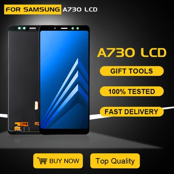 OLED 6,0-дюймовый дисплей A8 Plus 2018 для Samsung Galaxy A730 с сенсорной ЖК-панелью и цифровым преобразователем экрана A8 Plus в сборе с инструментами