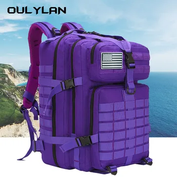 Oulylan Спорт на открытом воздухе Альпинизм Туристический рюкзак Камуфляжная сумка для кемпинга Тактический рюкзак 45L 3P Рюкзак