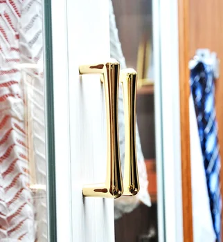 Oupai light роскошный стиль скандинавский современный минималистичный европейский золотая ручка высококачественные дверцы шкафа ручка ящика шкафа