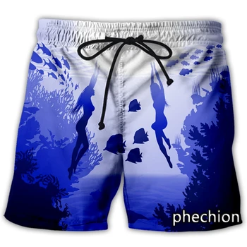 phechion Новые мужские/женские повседневные шорты для подводного плавания с 3D принтом, модная уличная одежда, мужские свободные спортивные шорты A296