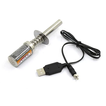 RC Nitro 1,2 В 1800 мАч Перезаряжаемая свеча накаливания Стартер воспламенитель DC USB Зарядное устройство для бензинового нитромотора мощностью 1/10 1/8 RC автомобиля