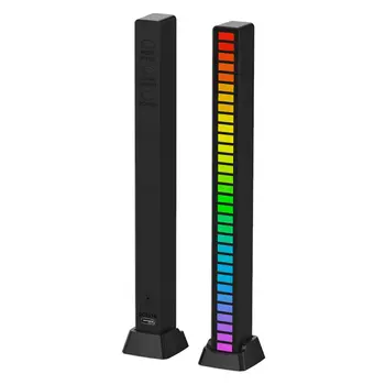 RGB светодиодная лента, управление звуком, звукосниматель, Голосовая активация, Ритмическая лампа, Музыкальная атмосфера, USB-зарядка, домашний бар, окружающий свет