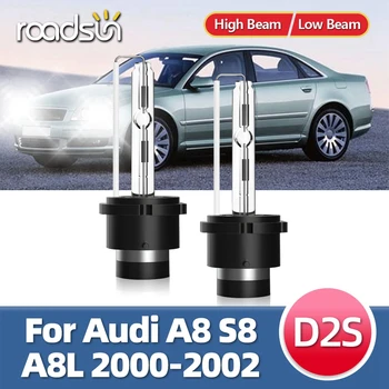 Roadsun 2ШТ D2S 12 В 35 Вт Ксеноновые фары лампы для Audi 2000 2001 2002 Для A8 S8 A8L Заменить оригинальную фару постоянного тока