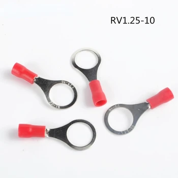 RV1.25-10 Красный 22-16 AWG 0,5-1,5 мм2 Изолированный Кольцевой Клеммный разъем Кабельный Провод Соединитель