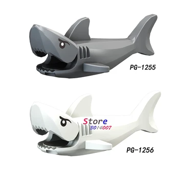 Single es Пираты Карибского моря Большая Белая Акула Серый Зомби строительные блоки модели кирпичи игрушки для детей комплект