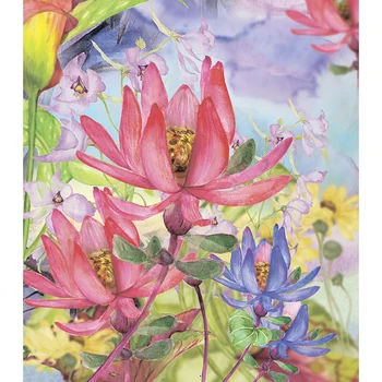 Three Ratels QC392 Dream flower морская художественная наклейка с цветочным рисунком на стену, наклейка для украшения дома