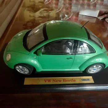 WELLY, литой под давлением в масштабе 1: 18, Beetle 2004, зеленая имитационная модель автомобиля из сплава, Коллекция сувениров для детского хобби, Металлические игрушки, подарки
